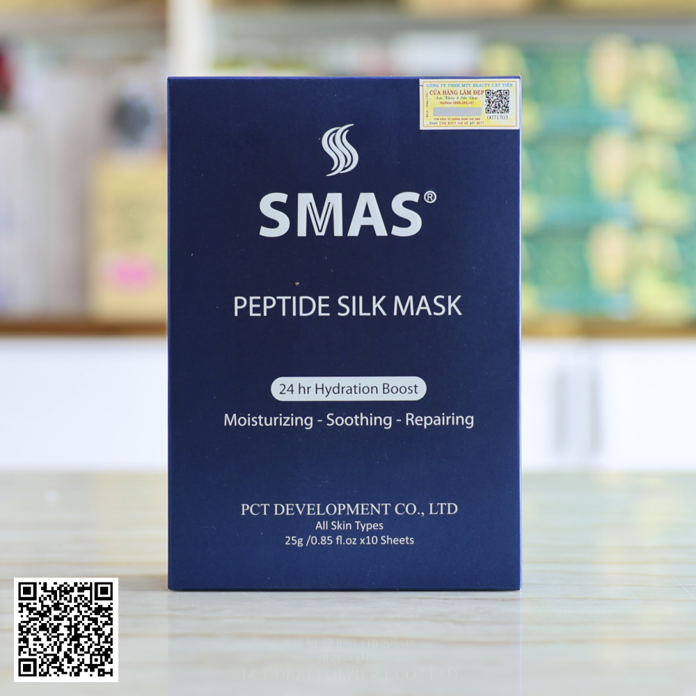 Mặt Nạ Smas Peptide Silk Mask 24H Hydration Boost Từ Nhật Bản Hộp 10 Miếng