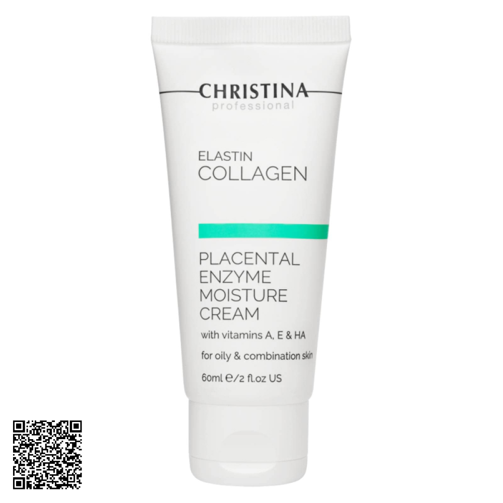 Kem Dưỡng Ẩm Christina Elastin Collagen - Placental Enzyme Moisture Cream 60ml