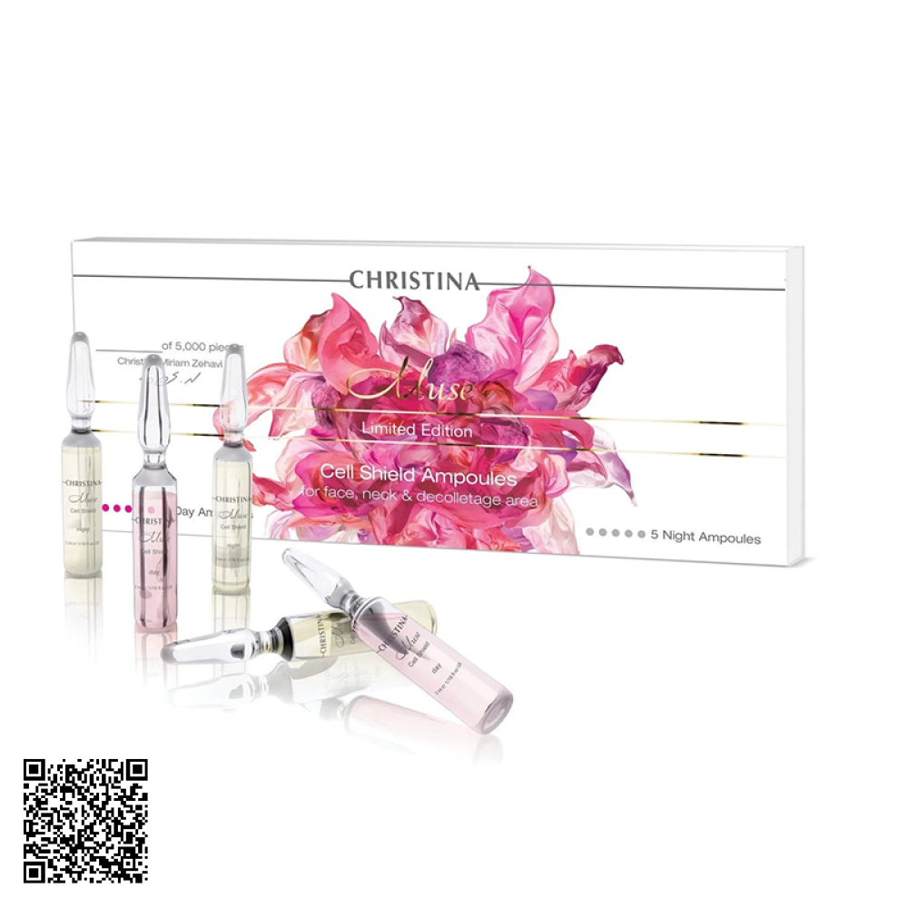 Bộ Tinh Chất Tế Bào Chiết Xuất Từ Hoa Hồng Christina Muse Cell Shield Ampoules Kit 10 Ống/Hộp