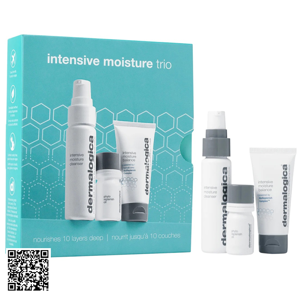 Bộ Sản Phẩm Cấp Ẩm Chuyên Sâu Dermalogica Intensive Moisture Trio Từ Mỹ 