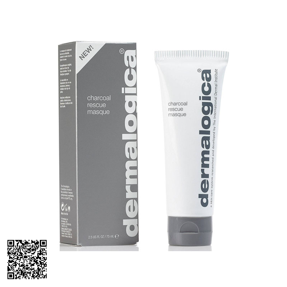 Mặt Nạ Thải Độc Trắng Da Than Hoạt Tính Dermalogica Charcoal Rescue Masque Từ Mỹ 75ml