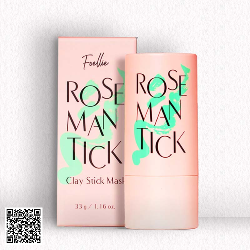 Thanh Lăn Mặt Nạ Đất Sắt Foellie Rose Man Tick Từ Hàn Quốc 33g