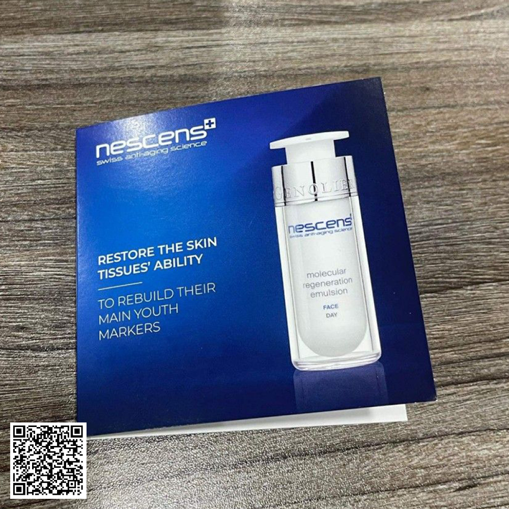 Sample Kem Tái Tế Bào Ban Ngày Nescens Molecular Regeneration Emulsion Day Face Từ Thuỵ Sỹ 0.5ml