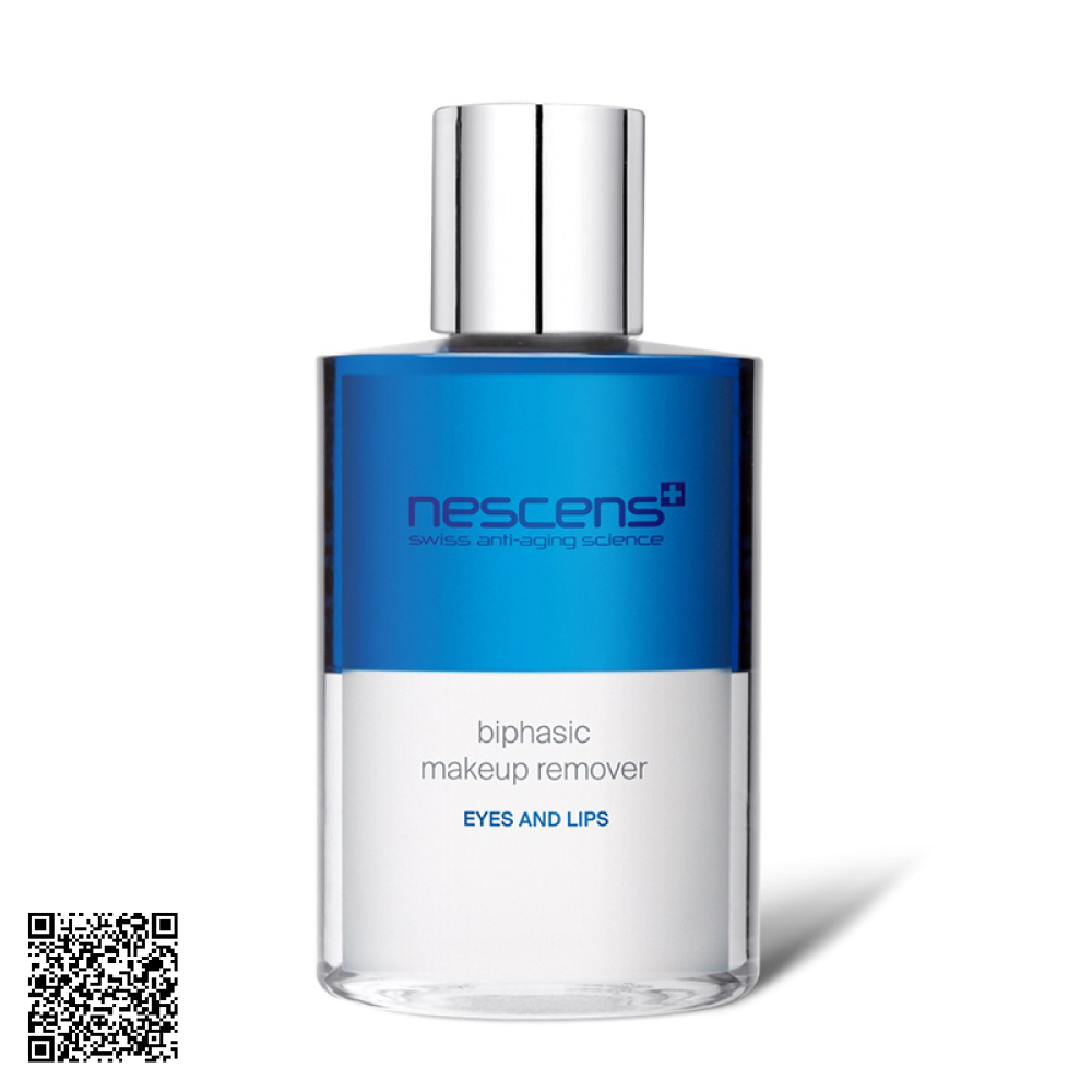 Nước Tẩy Trang Mắt Môi Nescens Biphasic Make Up Remover Eyes and Lips Từ Thuỵ Sĩ 200ml 