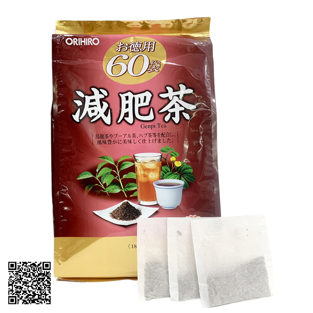 Trà Giảm Mỡ Bụng Orihiro Genpi Từ Nhật Bản 60 Gói