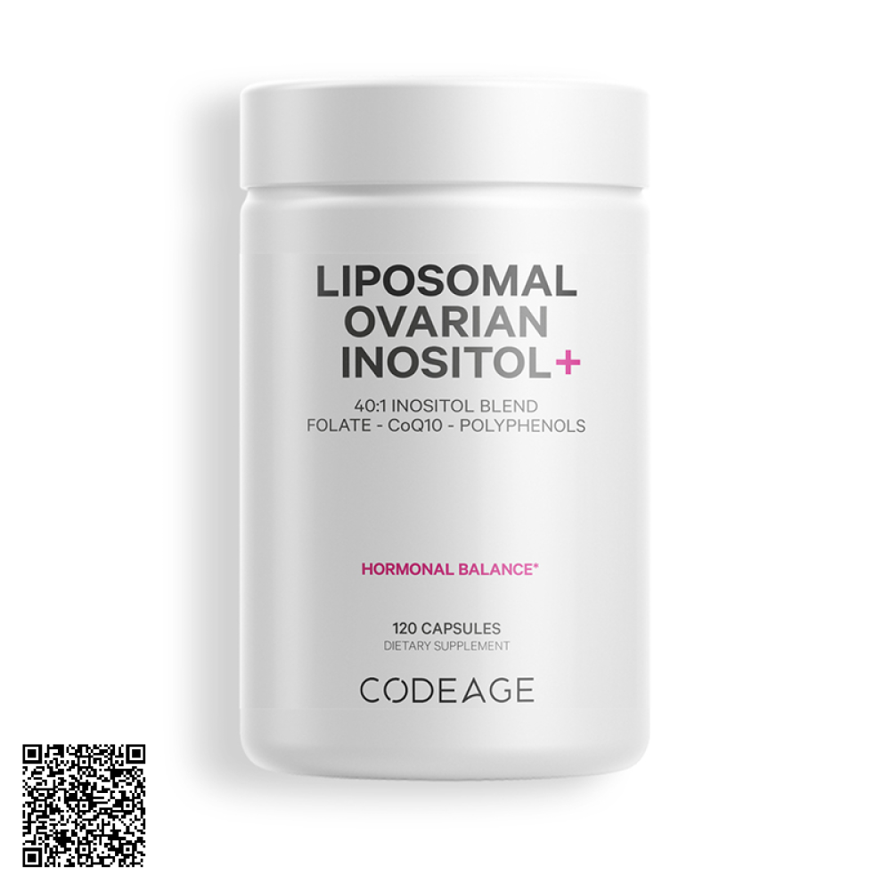 Viên Uống CodeAge Liposomal Ovarian Inositol Hỗ Trợ Sức Khỏe Buồng Trứng Cân Bằng Nội Tiết Tố Từ Mỹ 120 Viên