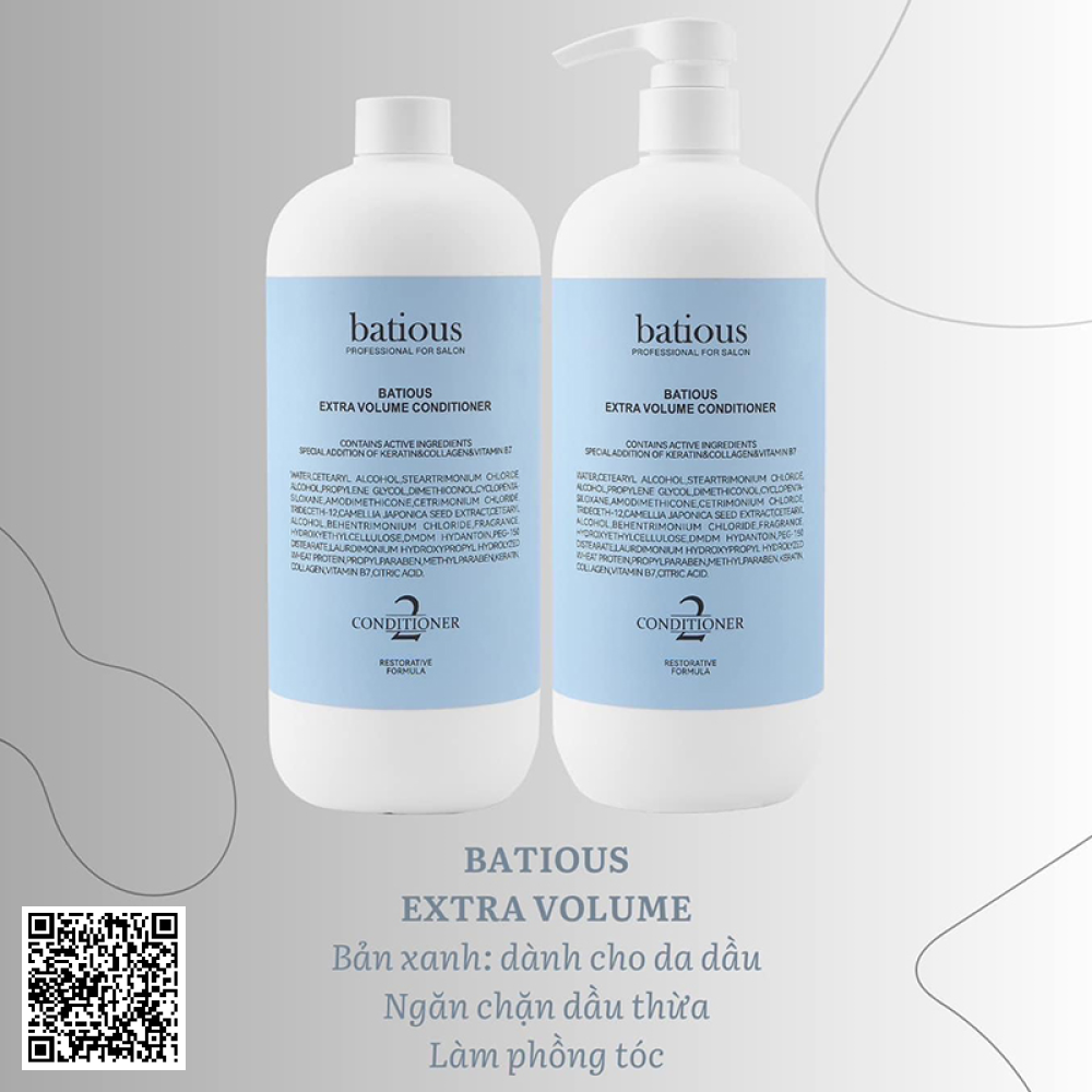 Bộ Gội Xả Salon Batious Xanh Cao Cấp Giúp Ngăn Chặn Dầu Thừa Và Làm Phồng Tóc