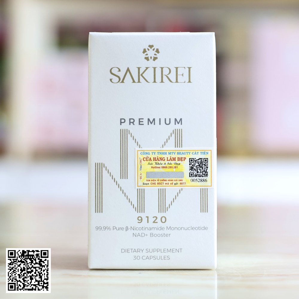 Viên Uống Bảo Vệ Sức Khoẻ Sakirei Premium NMN 9120 Từ Nhật 30 Viên