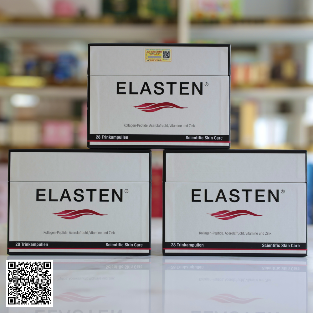 Liệu Trình Nước Uống Collagen Elasten Scientific Skin Care Từ Đức 28 Ống x 3 Hộp