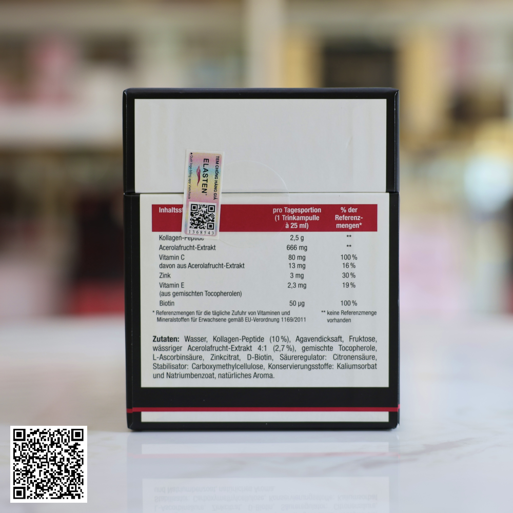 Liệu Trình Nước Uống Collagen Elasten Scientific Skin Care Từ Đức 28 Ống x 3 Hộp