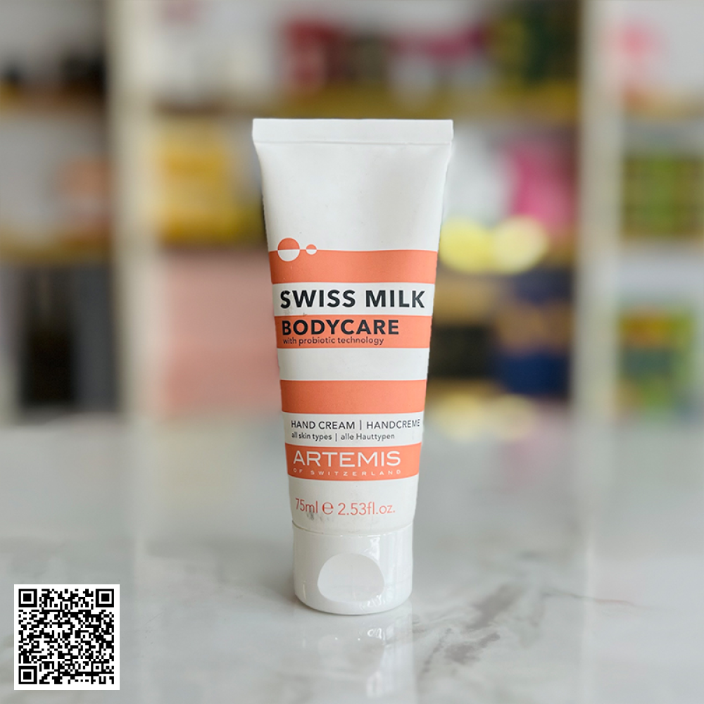 Kem Dưỡng Da Tay Trắng Mịn Artemis Swiss Milk Hand Cream Từ Thuỵ Sĩ 75ml