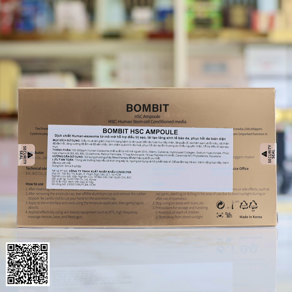 Tinh Chất BOMBIT HSC Ampoule Giúp Trẻ Hóa, Tái Tạo, Phục Hồi Da Từ Hàn Quốc 5ml x 4 Lọ