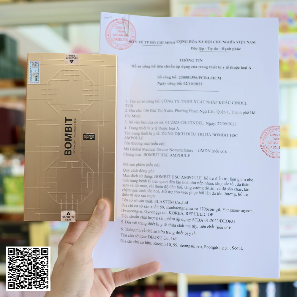 Tinh Chất BOMBIT HSC Ampoule Giúp Trẻ Hóa, Tái Tạo, Phục Hồi Da Từ Hàn Quốc 5ml x 4 Lọ