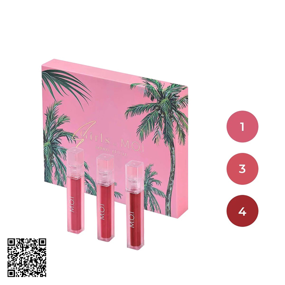 Set 3 Son Nhung Lì M.O.I Sgirls Summer Edition No.1