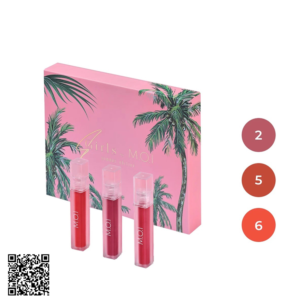Set 3 Son Nhung Lì M.O.I Sgirls Summer Edition No.2