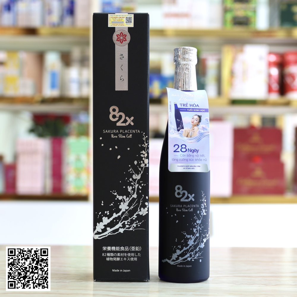 Nước Uống 82x Sakura Placenta Rose Stem Cell Từ Nhật Bản 500ml