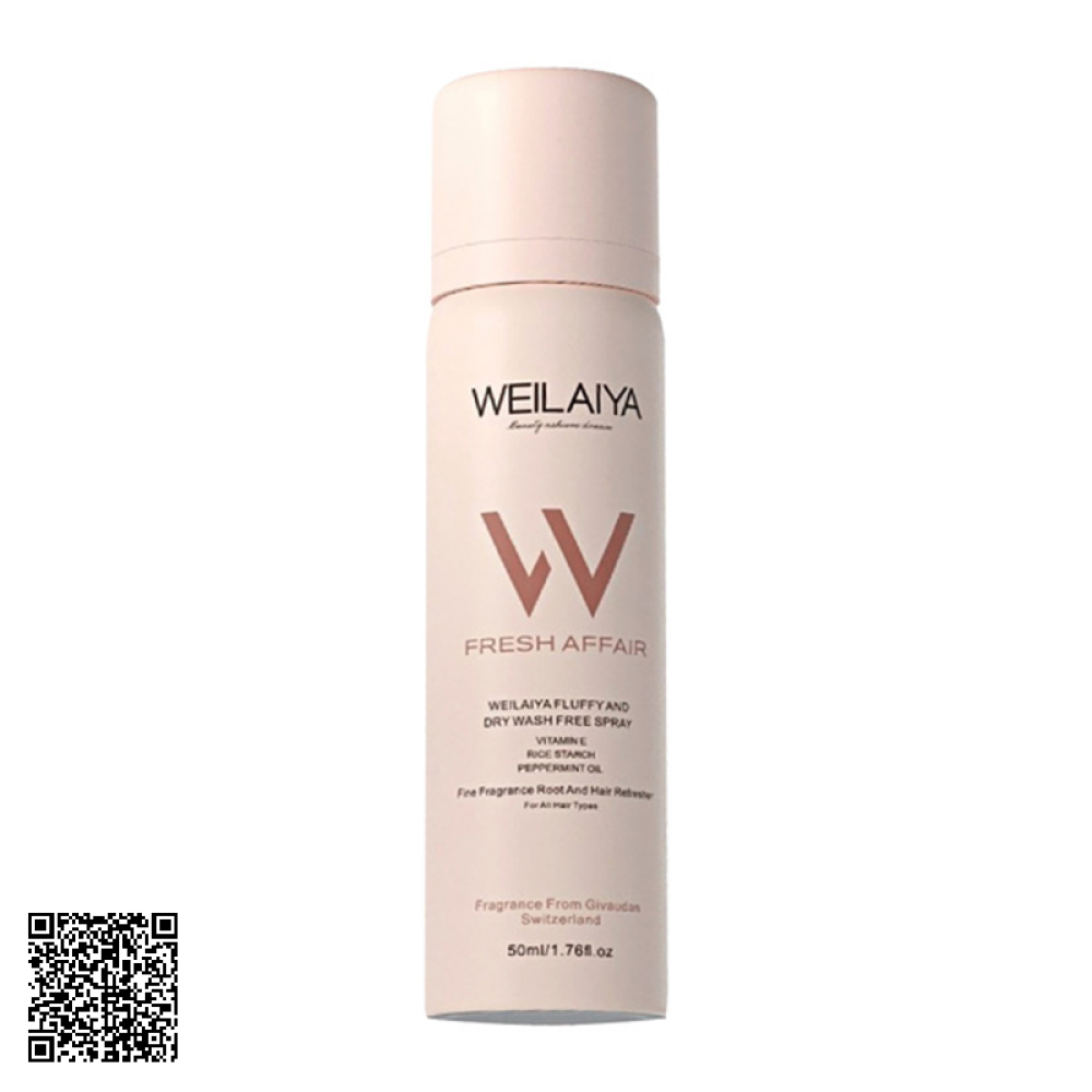 Dầu Gọi Khô Weilaiya Fresh Affair Fulffy And Dry Wash Free Spray Làm Phồng Tóc 50ml