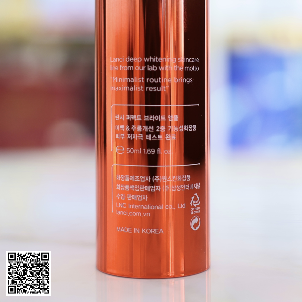 Serum Dưỡng Trắng Da Lanci Perfect Bright Ampoule TA-RX Từ Hàn Quốc 50ml