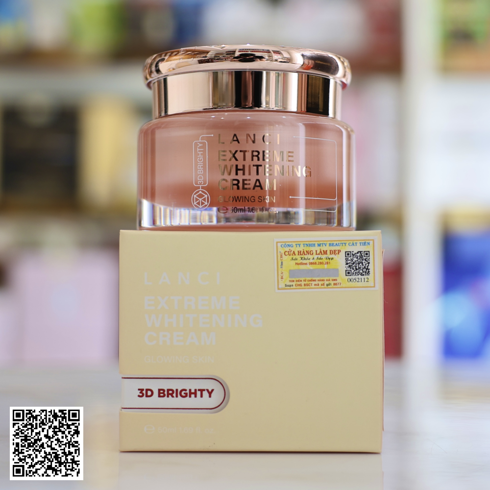 Kem Dưỡng Trắng Da Lanci Extreme Whitening Cream 3D Brighty Từ Hàn Quốc 50ml