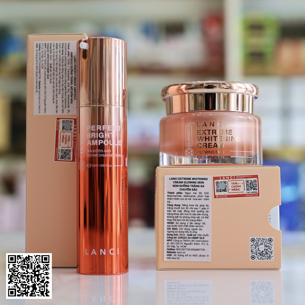Combo Dưỡng Trắng Da Lanci 3D Brighty Từ Hàn Quốc