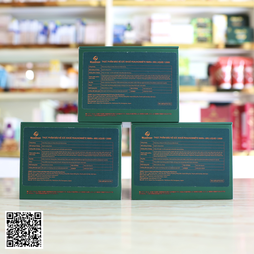 Liệu Trình Nước Uống Đẹp Da NMN Arg Liquid 12000 Peauhonnete Từ Nhật Bản