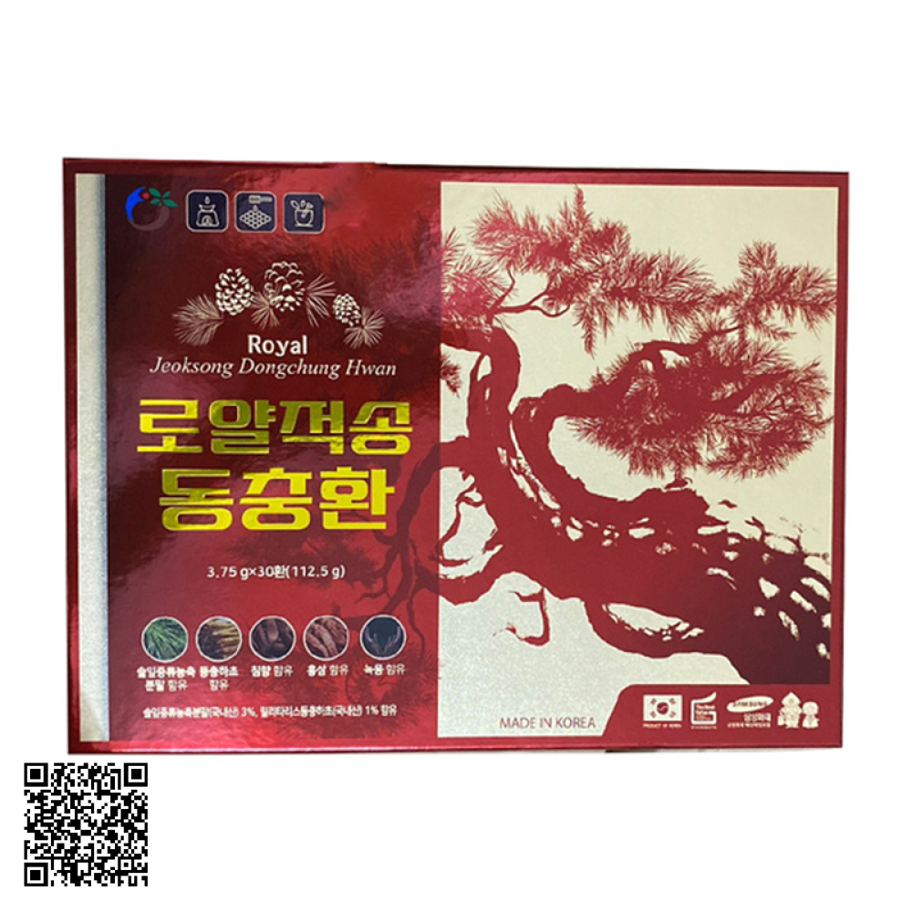 Tinh Dầu Thông Đỏ Trầm Hương KGA Royal Jeoksong Dongchung Hwan 30 Viên
