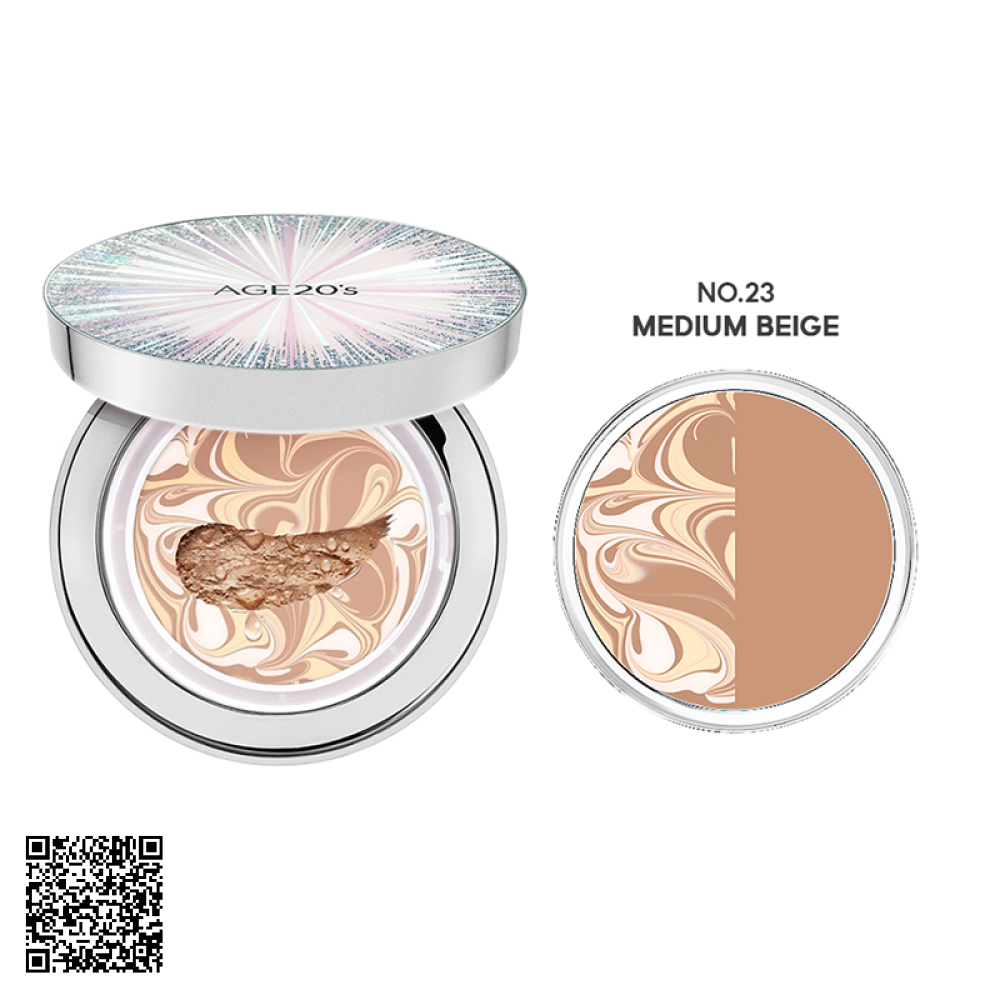 Phấn Tươi AGE 20s Essence Cover Pact Original Ex Intense Cover #23 Medium Beige