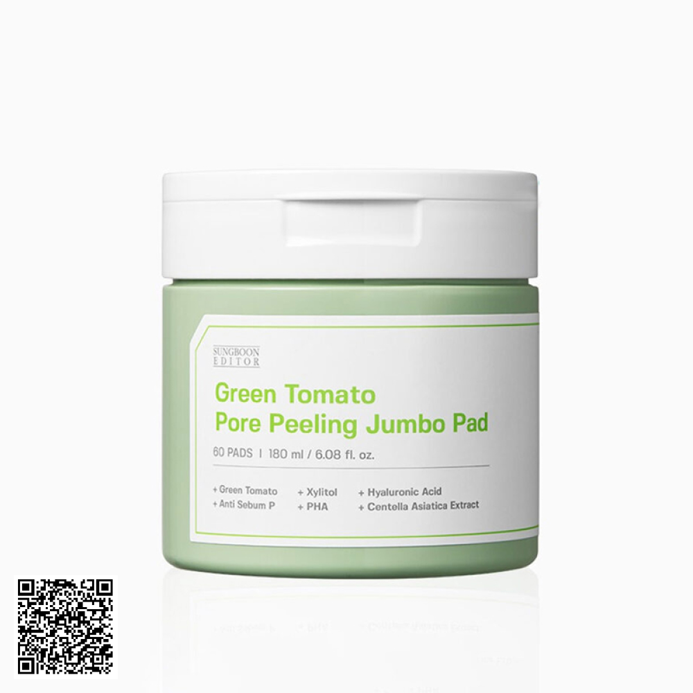 Pad Tẩy Da Chết SungBoon Editor Green Tomato Pore Peeling Jumbo Pad 60 Miếng