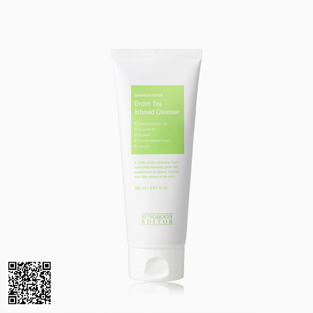 Sữa Rửa Mặt Trà Xanh SungBoon Editor Green Tea Infused Cleanser 150ml