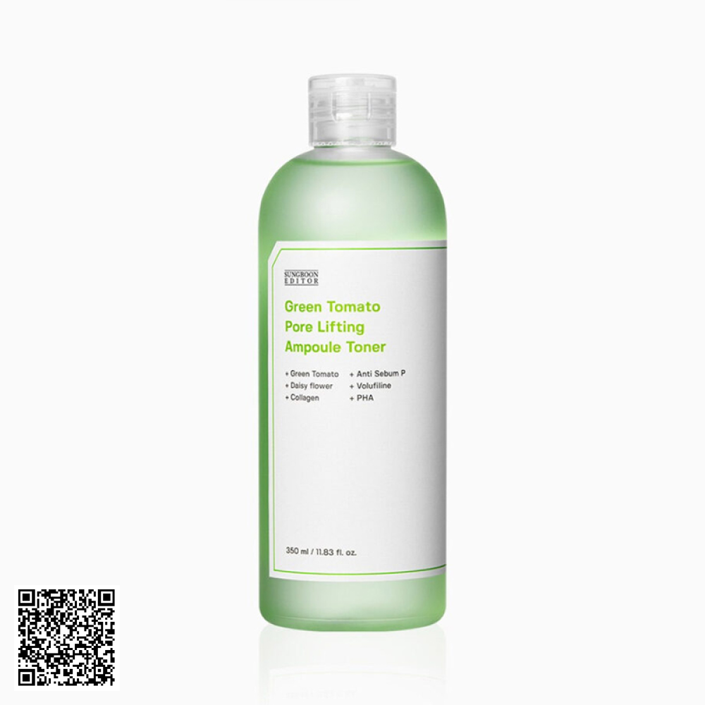 Toner Cà Chua Xanh SungBoon Editor Green Tomato Pore Lifting Ampoule Toner 350ml