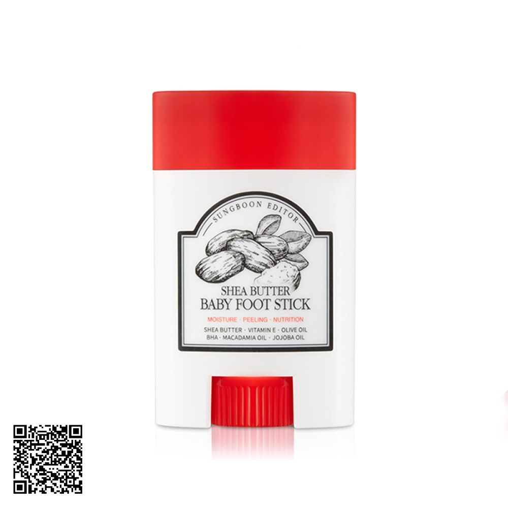 Sáp Dưỡng Chân Sungboon Editor Shea Butter Baby Foot Stick 20g