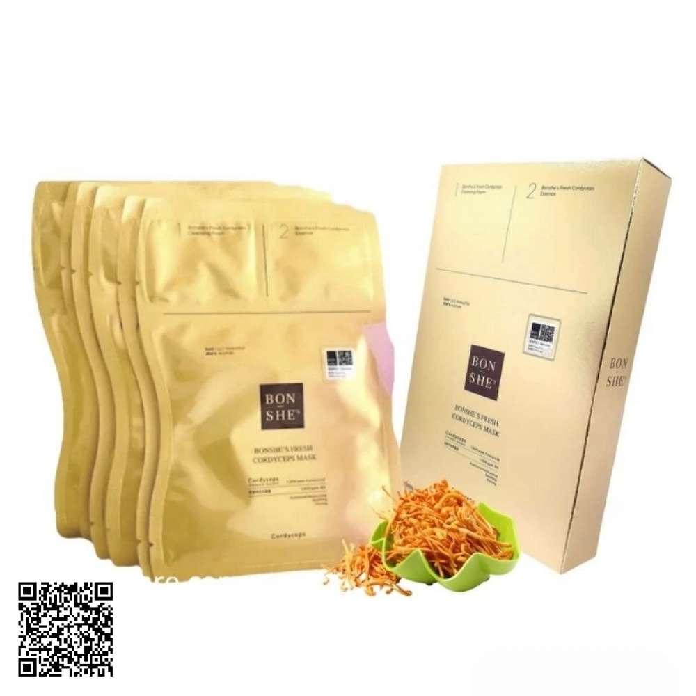 Mặt Nạ Đông Trùng Hạ Thảo Bonshe’s Fresh Cordyceps Mask V 6 Miếng