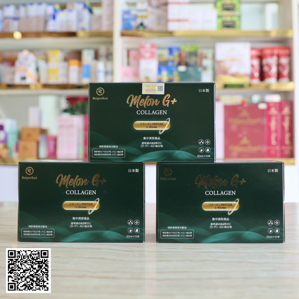 Liệu Trình Nước Uống Collagen Melon G+ Reiperfect Nhật Bản Hộp 30 Chai *50 ml 