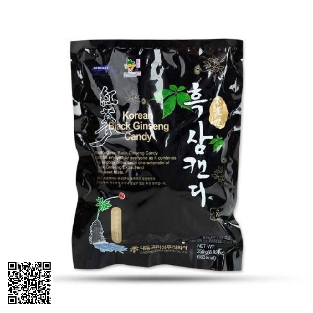 Kẹo Hắc Sâm Daedong Korean Black Ginseng Candy Hàn Quốc 250g