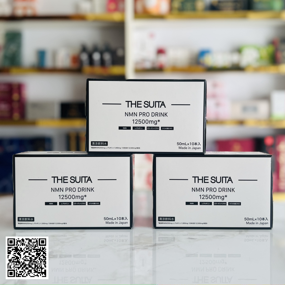 Liệu Trình Nước Uống Trẻ Hoá Tế Bào The Suita NMN Pro Drink 12500mg 3 Hộp