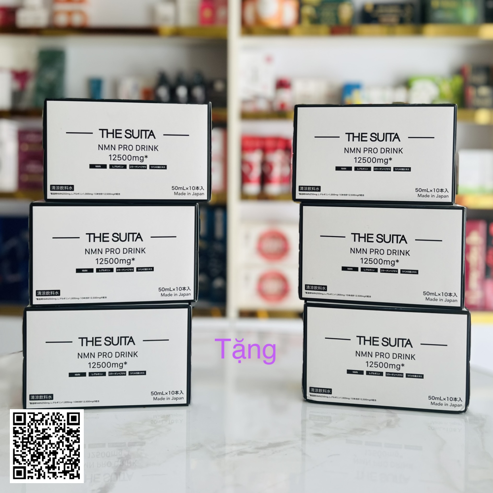 Liệu Trình The Suita NMN Pro Drink 12500mg 3 Hộp (Mua 3 Tặng 3)