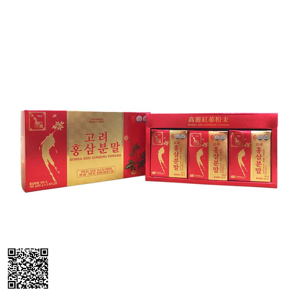 Bột Hồng Sâm KGS Korean Red Ginseng Powder Từ Hàn Quốc 3 Lọ