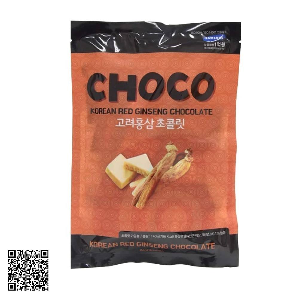 Kẹo Hồng Sâm Socola Daedong Choco Korean Red Ginseng Chocolate 140gr