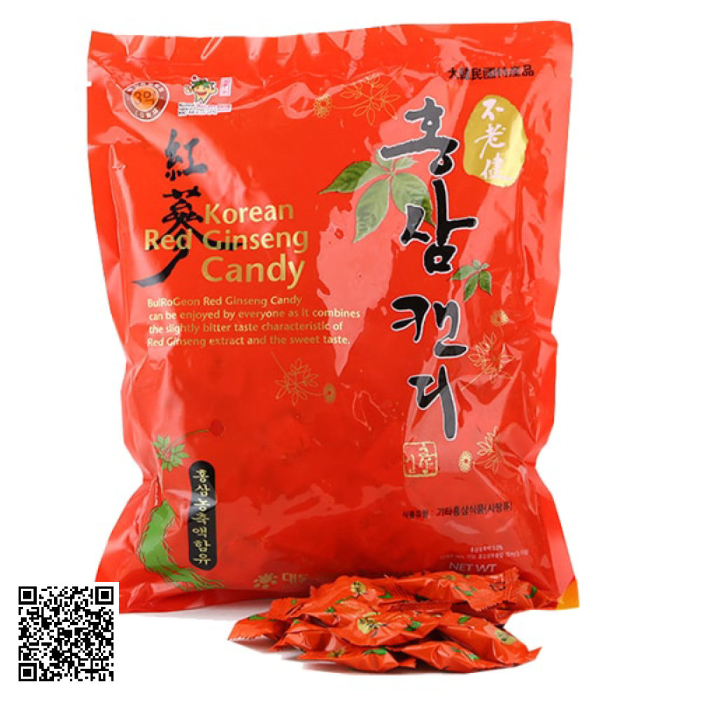 Kẹo Hồng Sâm Daedong Korean Red Ginseng Candy Hàn Quốc 250g