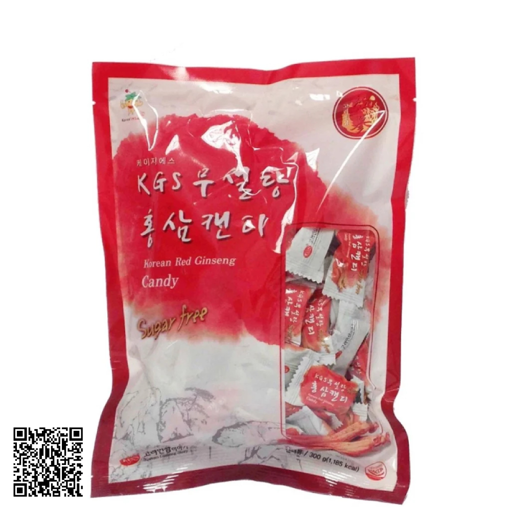 Kẹo Hồng Sâm Không Đường KGS Sugar Free Korea Red Ginseng Candy 300g