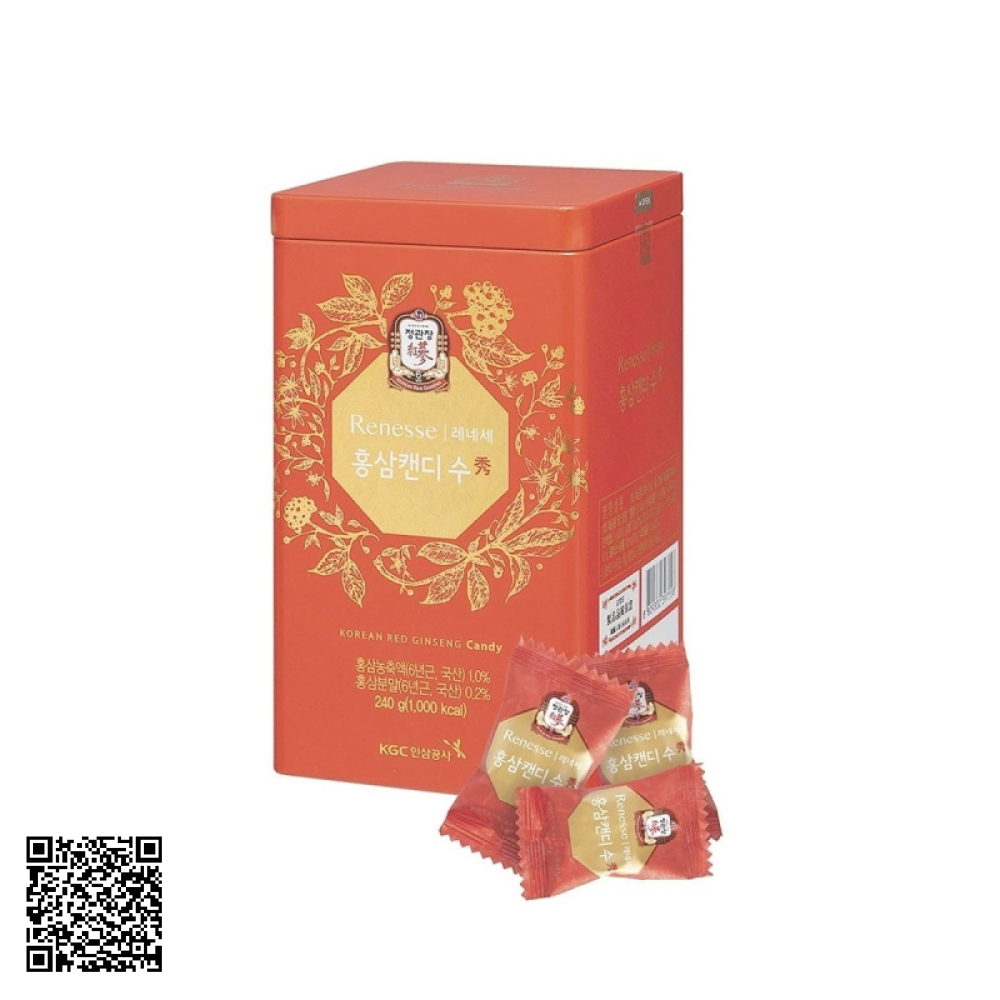 Kẹo Hồng Sâm KGC Korean Red Ginseng Candy Renesse 240g