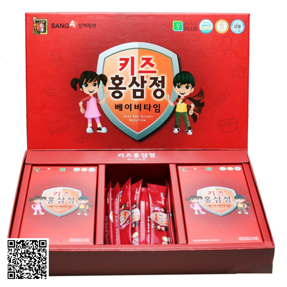Nước Hồng Sâm Baby SangA Kids Red Ginsen Baby Time Từ Hàn Quốc 30 Gói
