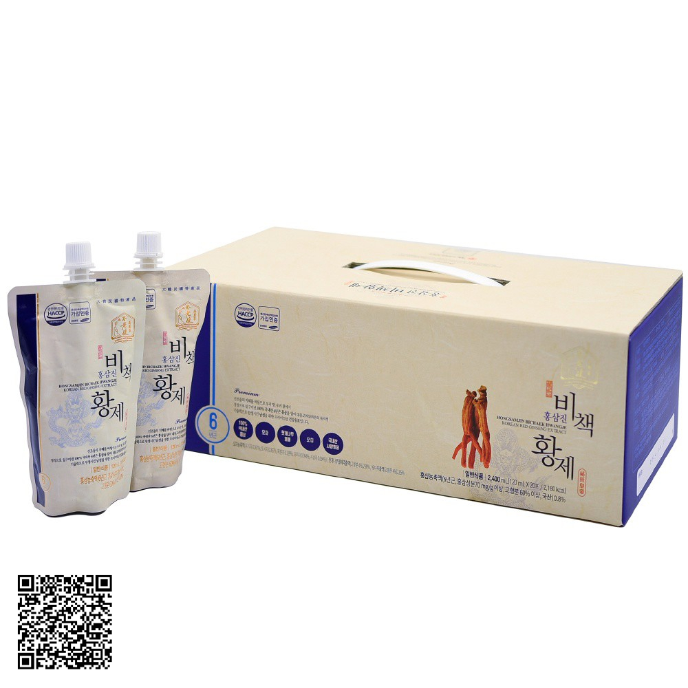 Nước Hồng Sâm Hoàng Đế Daedong Hongsamjin Bichaek Hwangje Từ Hàn Quốc 20 Gói