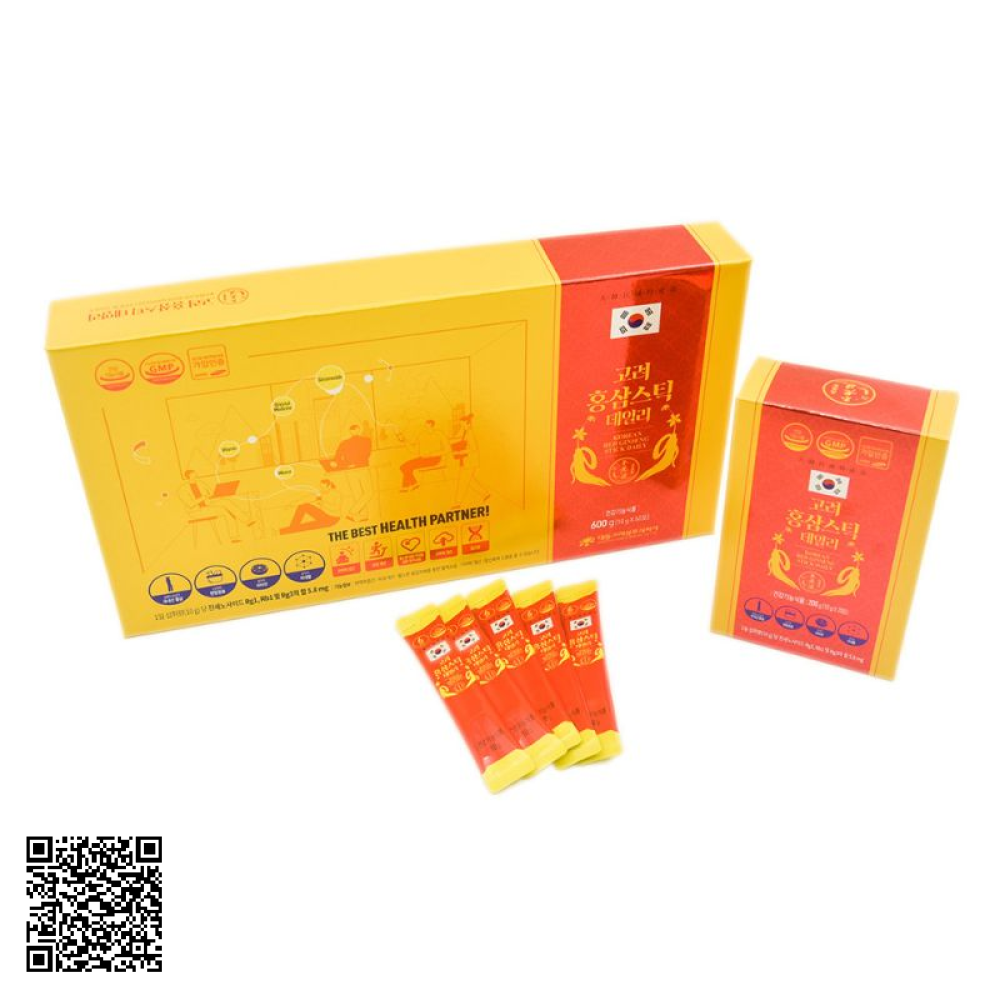 Nước Hồng Sâm Daedong Korean Red Ginseng Stick Daily Từ Hàn Quốc 60 Gói