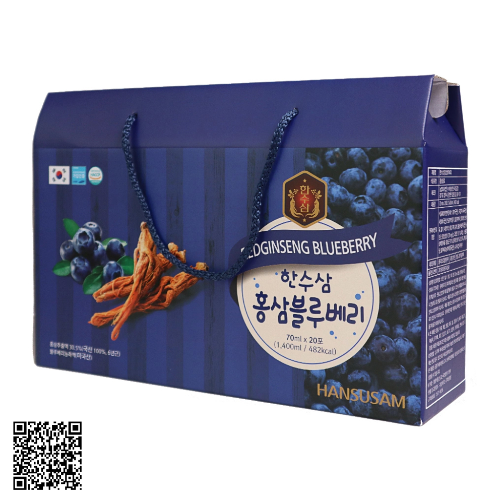 Nước Hồng Sâm Việt Quất Hansusam Redginseng Blueberry Hàn Quốc 
