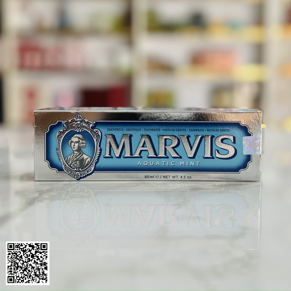 Kem Đánh Răng Marvis Aquatic Mint Toothpaste Màu Xanh Dương Hương Dưa Gang 85ml