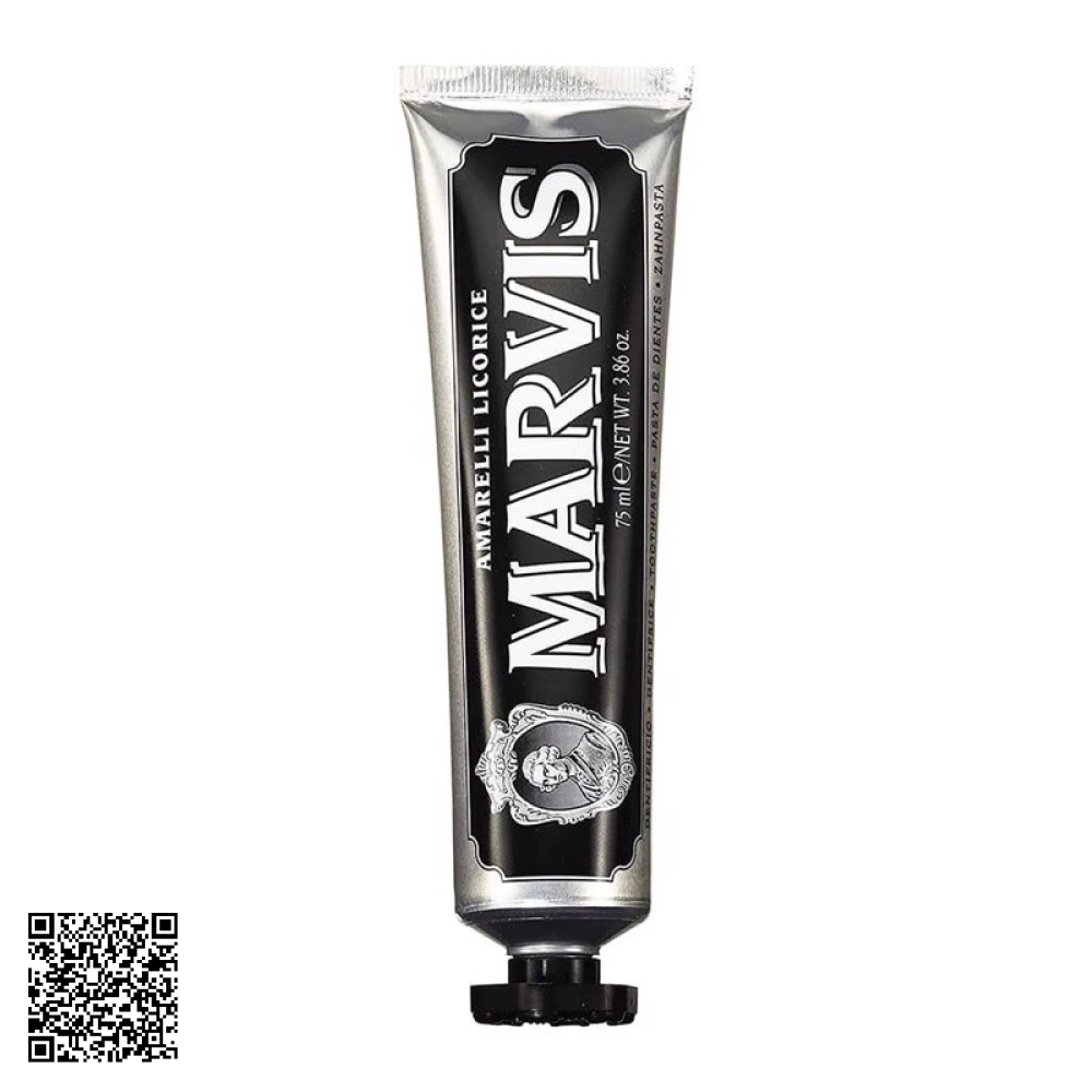 Kem Đánh Răng Marvis Amarelli Licorice Toothpaste Màu Đen Từ Cam Thảo Và Than Tre 85ml