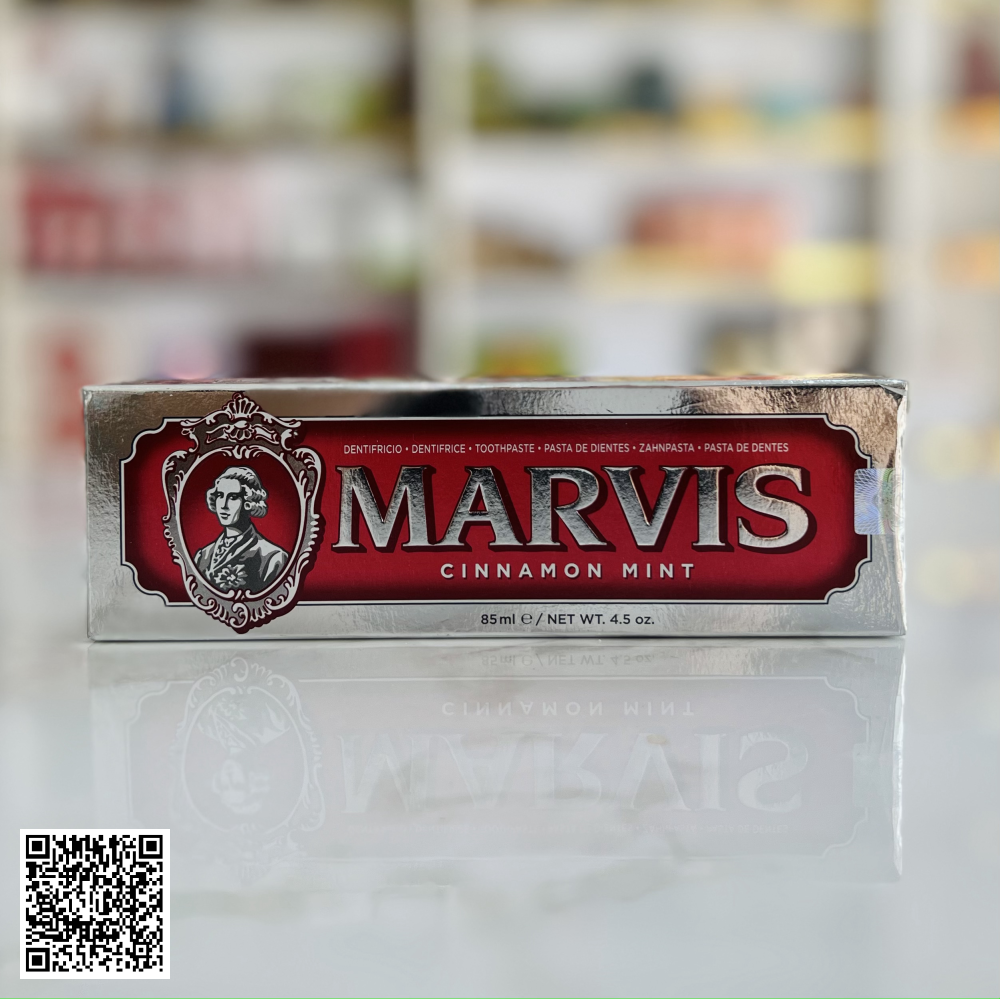 Kem Đánh Răng Marvis Cinnamon Mint Toothpaste Màu Đỏ Hương Quế Cay Nồng 85ml