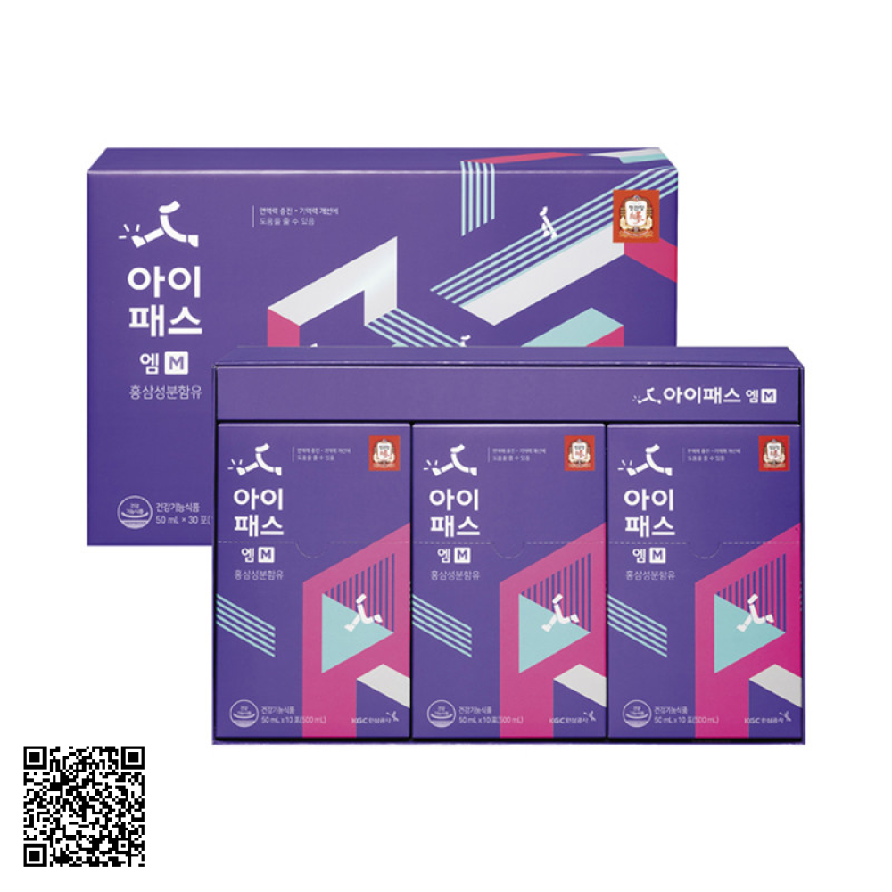 Nước Hồng Sâm KGC IPASS M Cho Trẻ 14 - 16 Tuổi 30 Gói