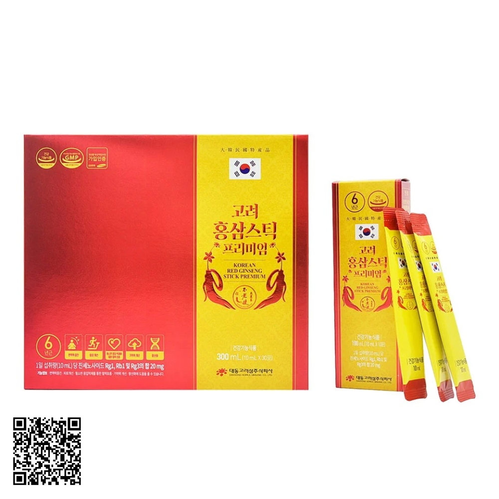 Nước Hồng Sâm Daedong Korean Red Ginseng Stick Premium 30 Gói